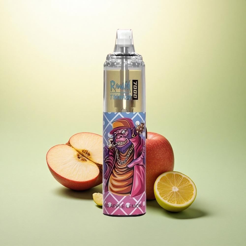 RandM Fumot Tornado 7000 Puffs Maçã Vermelha Limão com 14 ML e 850 mAh