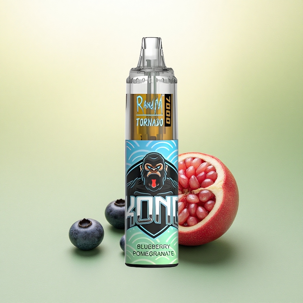 RandM Fumot Tornado 7000 Puffs Mirtilo Romã com 14 ML e 5% Nicotina