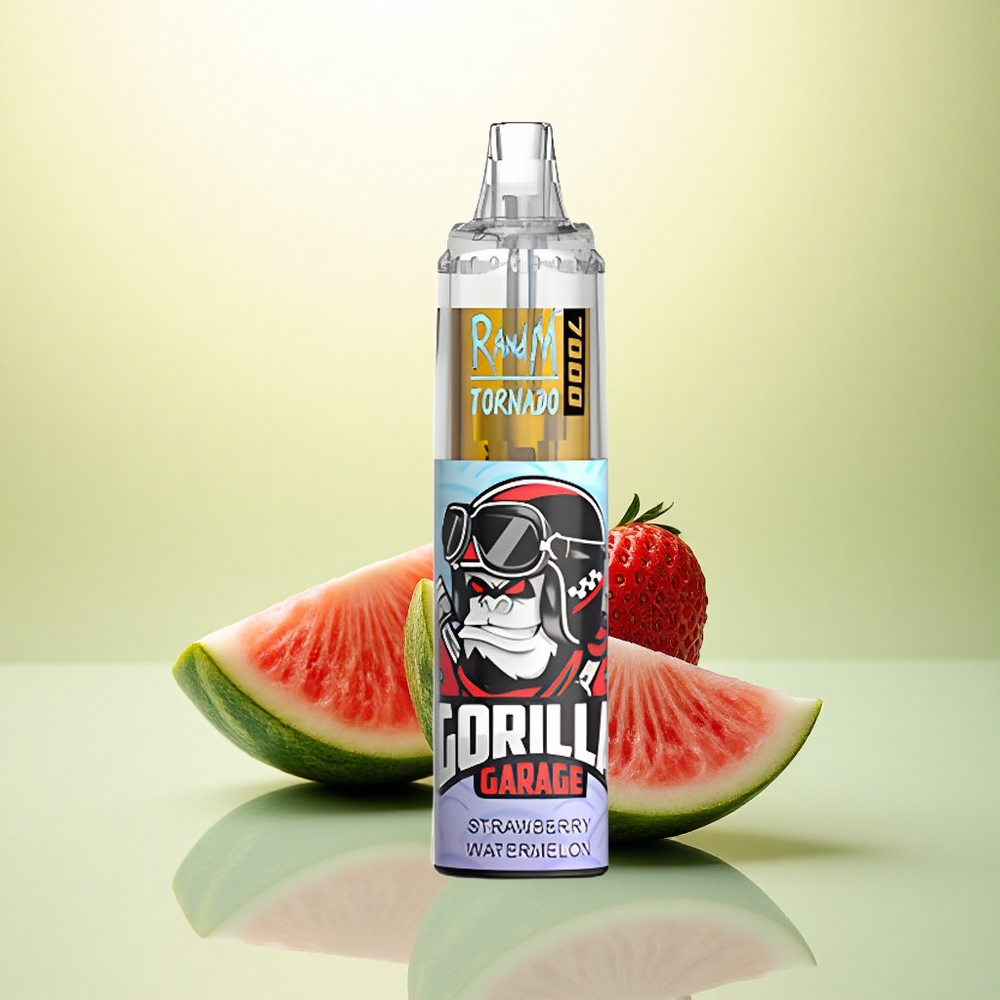 RandM Fumot Tornado 7000 Puffs Morango Melancia com 5% Nicotina e 850mAh