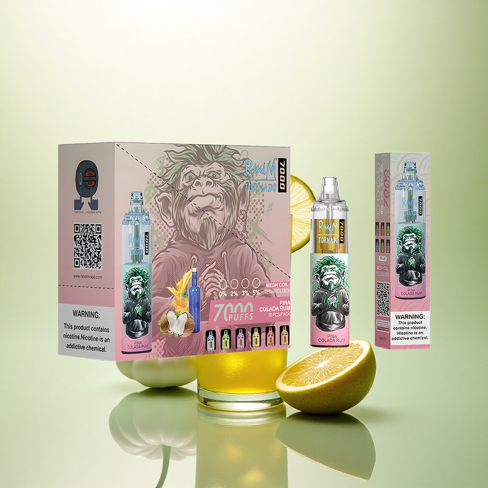 RandM Fumot Tornado 7000 Puffs Rum Colada com 850 mAh e 5% Nicotina