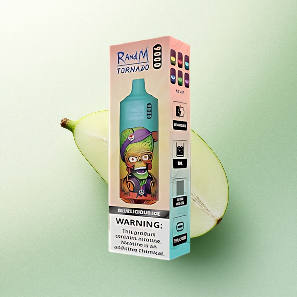 RandM Fumot Tornado 9000 Puffs Geladinha Azulada com Bateria 850 mAh e 18 mL