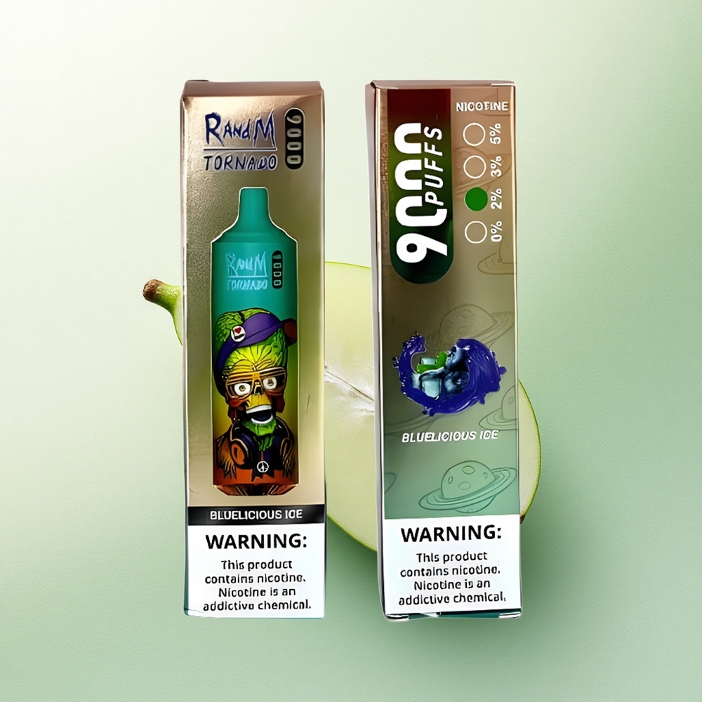 RandM Fumot Tornado 9000 Puffs Geladinha Azulada com Bateria 850 mAh e 18 mL
