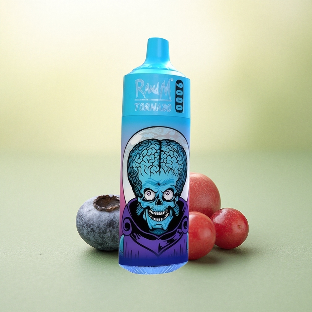 RandM Fumot Tornado 9000 Puffs Mirtilo Cereja Oxicoco 18mL 850mAh Mesh RGB